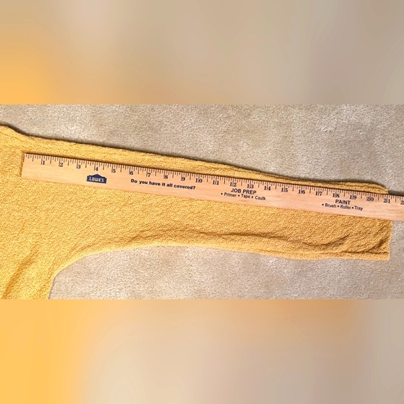 Mustard yellow Eileen Fisher light weight wool knit v-neck top | Size L‎ - Picture 6 of 7